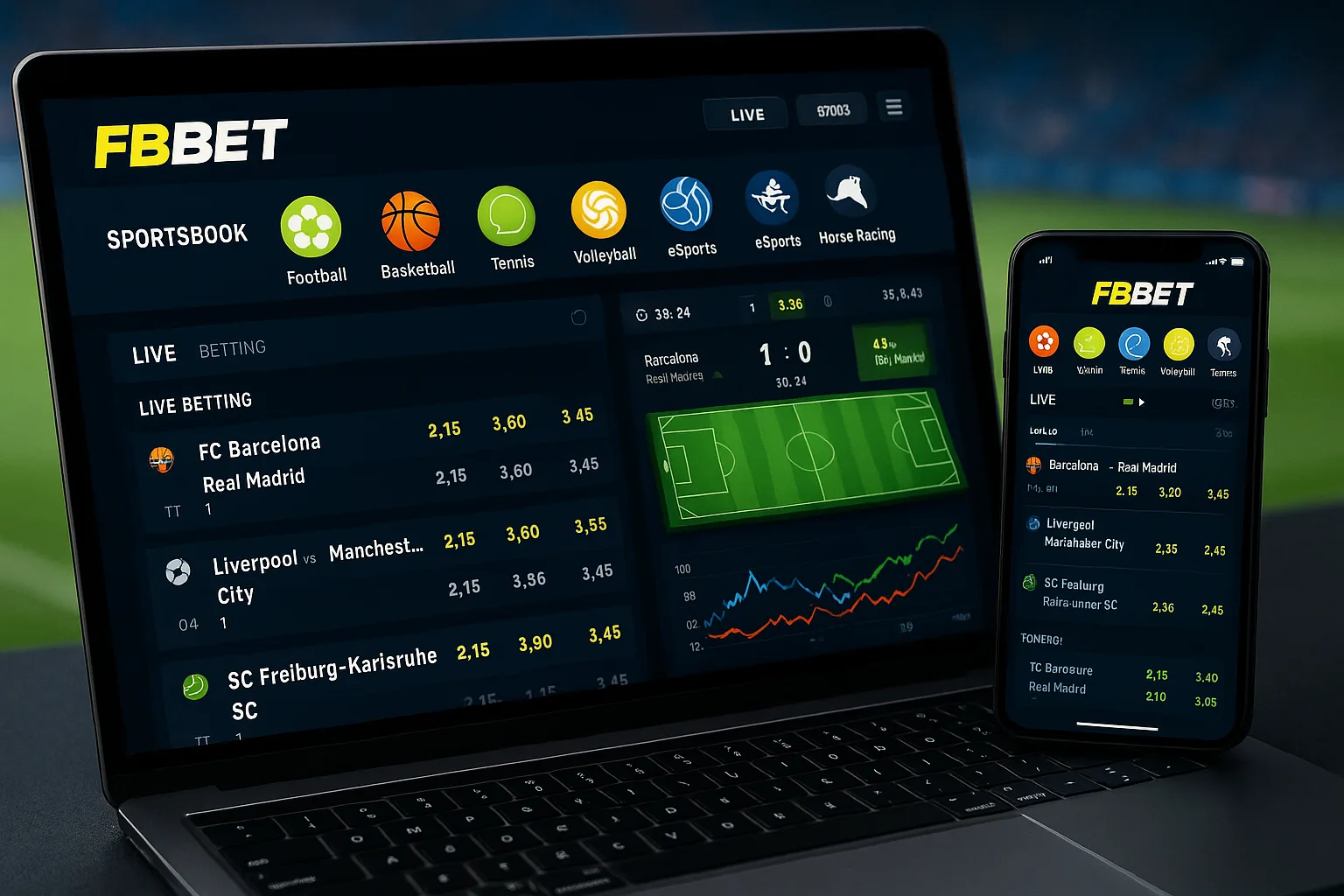 Apostas esportivas no cassino online FBBET